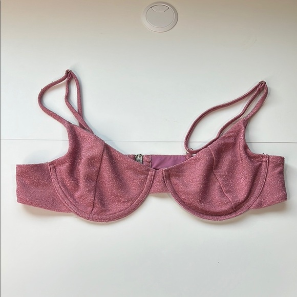 Lulus Underwire Swimsuit Pink Sparkly Womens XL - Picture 1 of 6